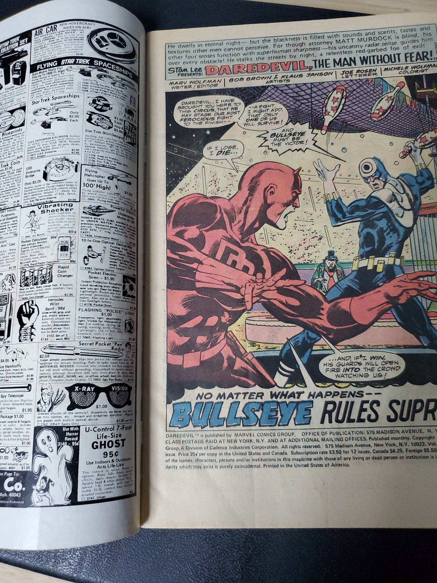 Daredevil 132 Apr Daredevil and Bullseye Battle