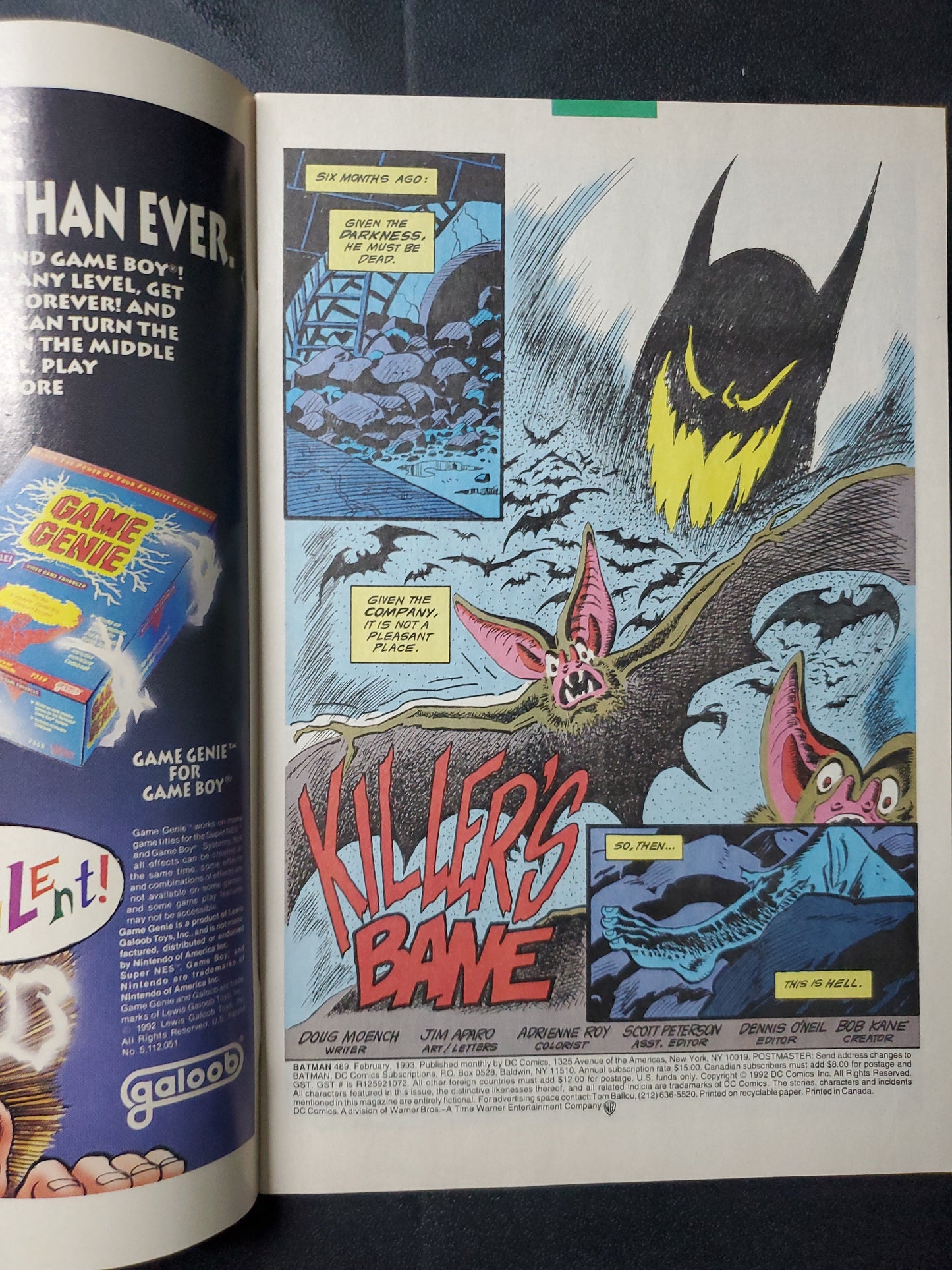 DC Batman Vol 1 #489 (1993) DE Key