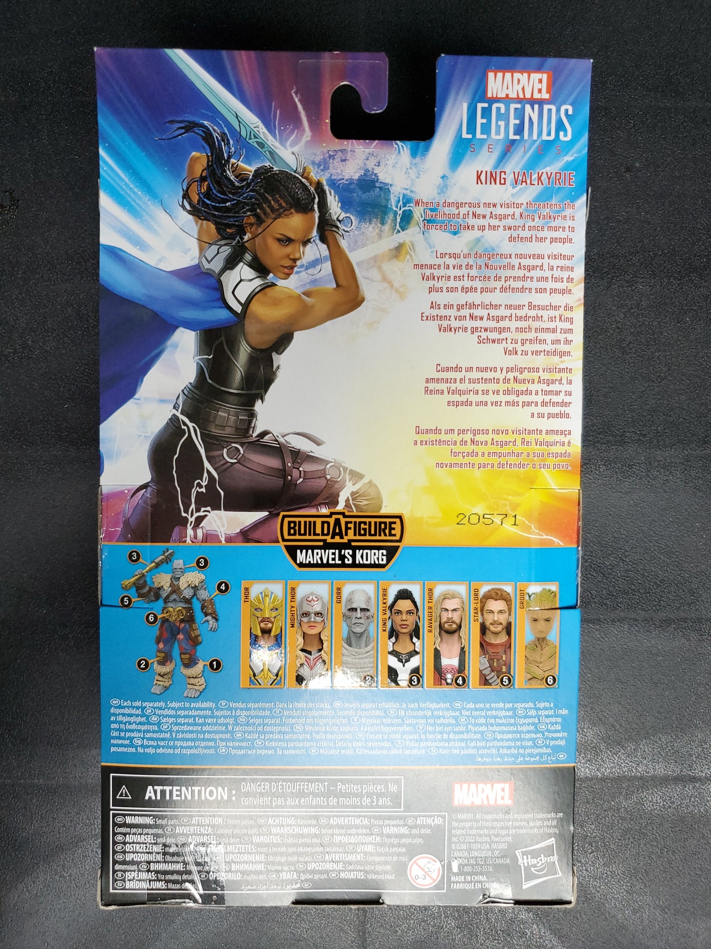 Marvel Legends: Thor Love and Thunder King Valkyrie Build A Figure Korg