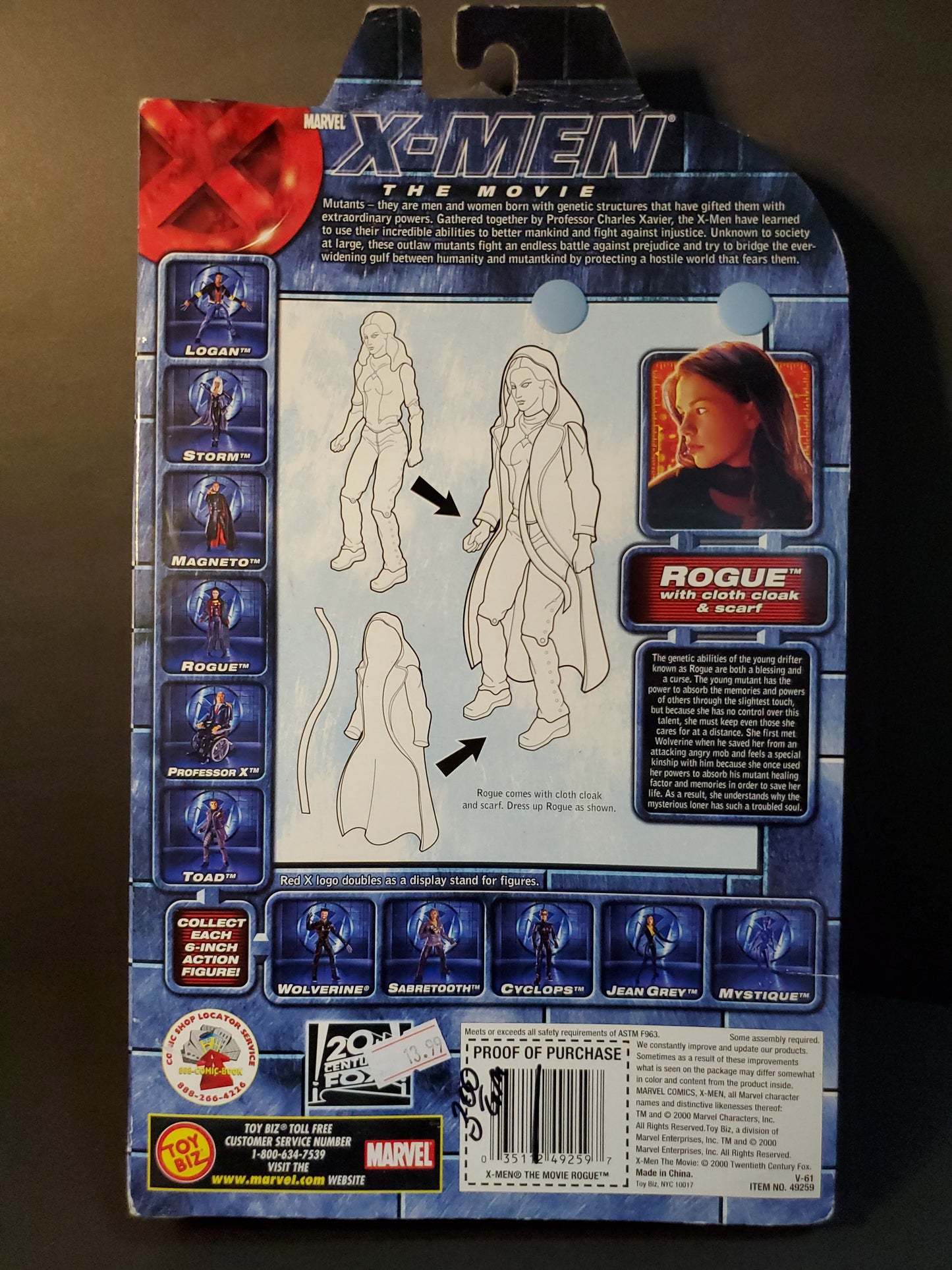 Marvel X-Men Rogue The Movie Action Figure