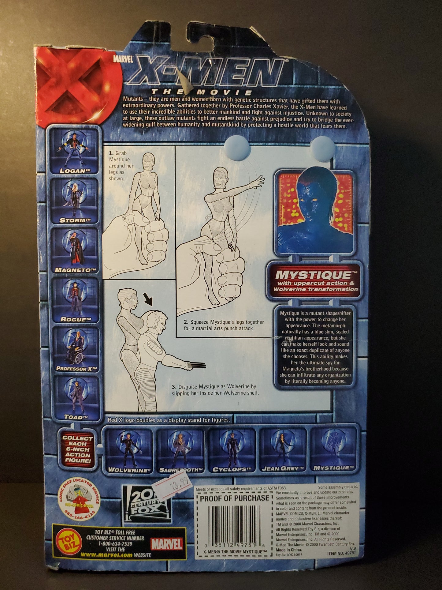 Marvel X-Men Mystique The Movie Action Figure