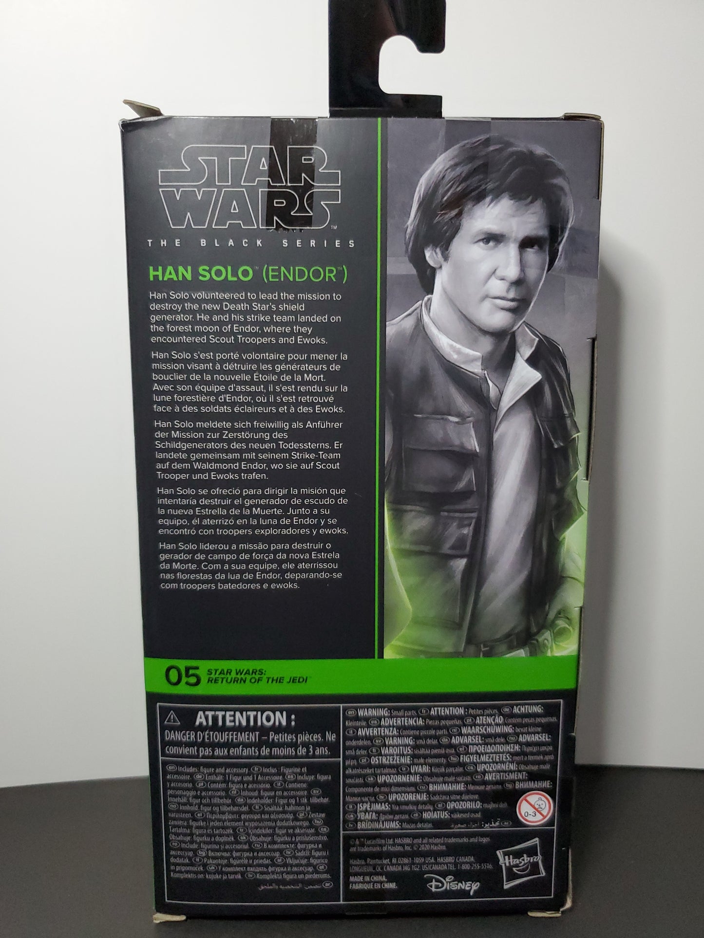 STAR WARS BLACK SERIES HAN SOLO (ENDOR) Return of The Jedi 6" Scale Action Figure