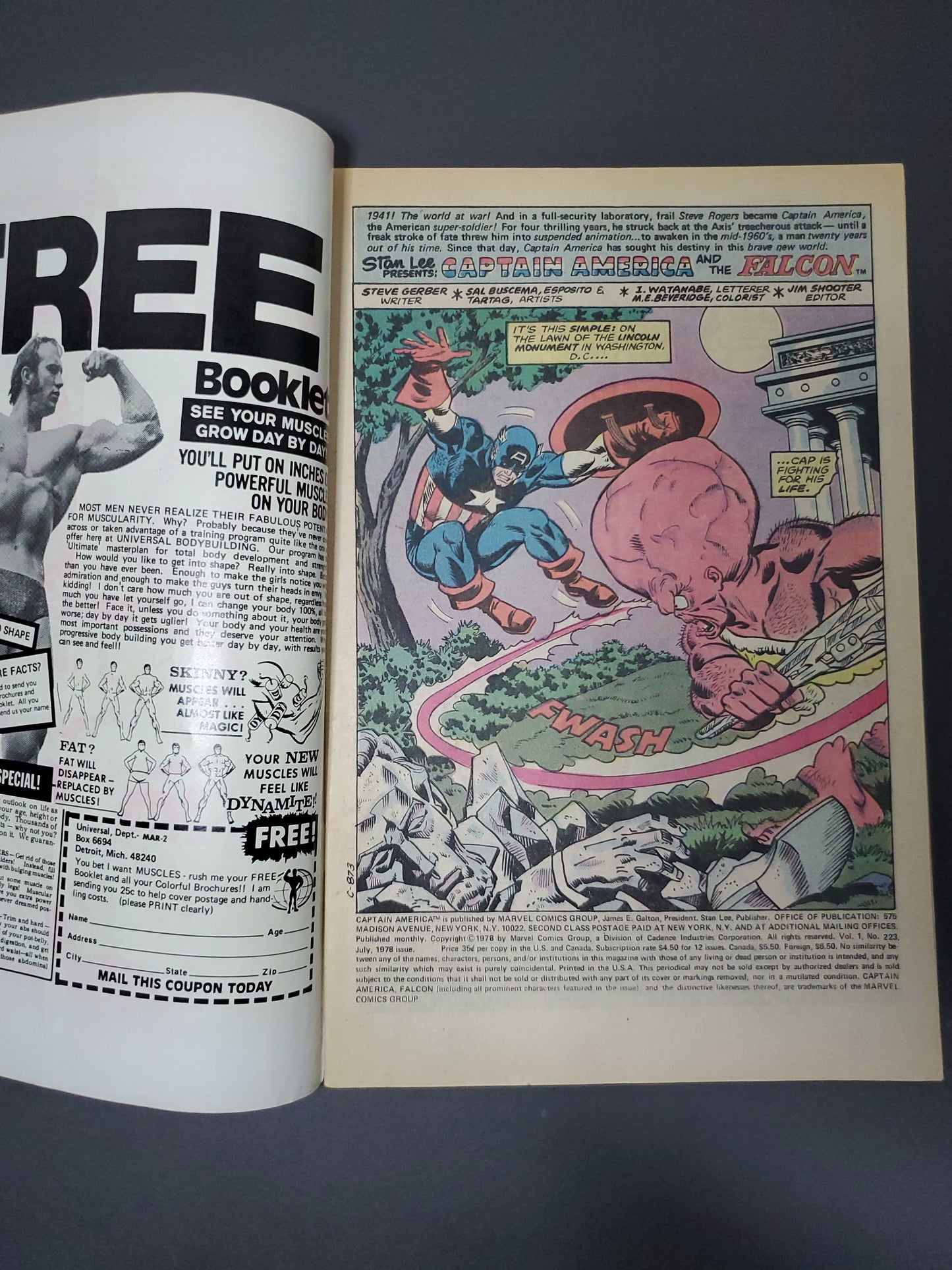 Marvel Captain America Vol 1 #223 Animus Newsstand