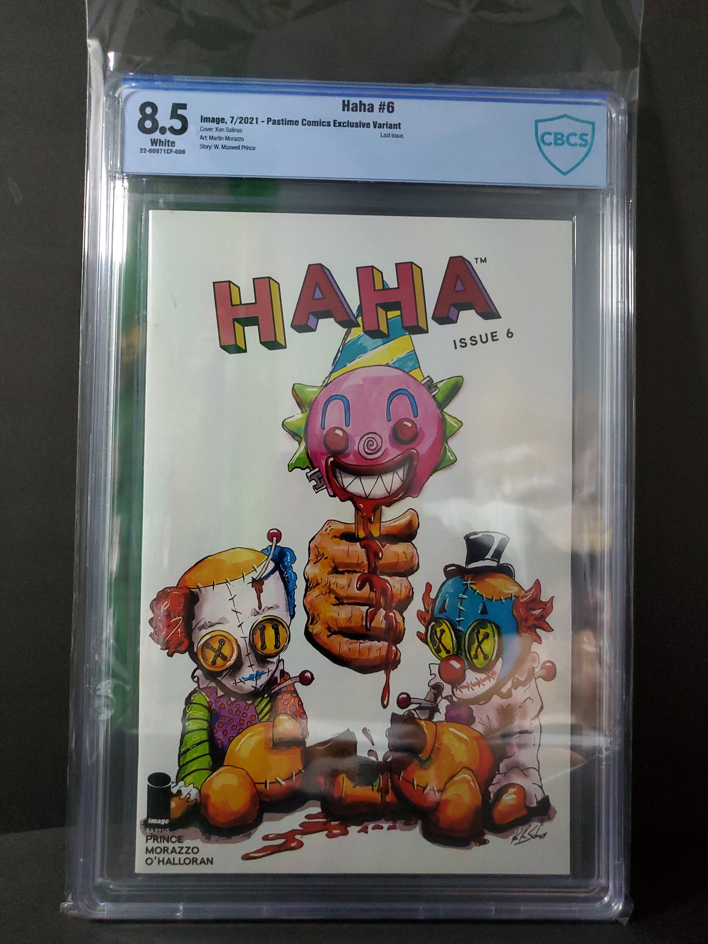 Haha 6 7/2021 Pastime Exclusive Variant Slab CBCS 8.5 white