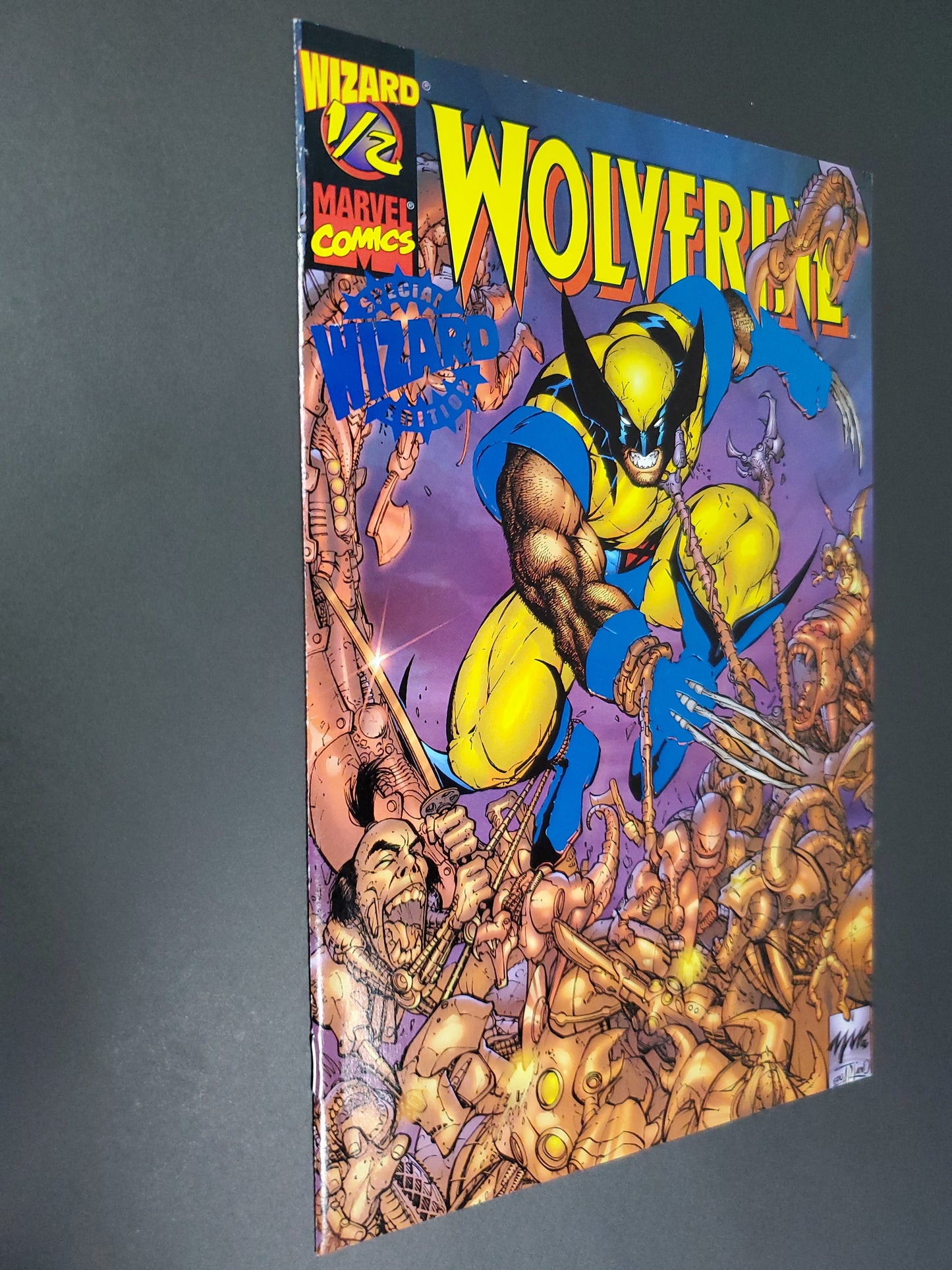 Marvel Wolverine Wizard 1/2 Special Blue Foil Limited COA