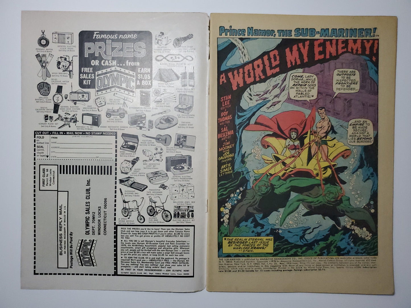 Marvel Sub-Mariner Vol 1 #25 DE