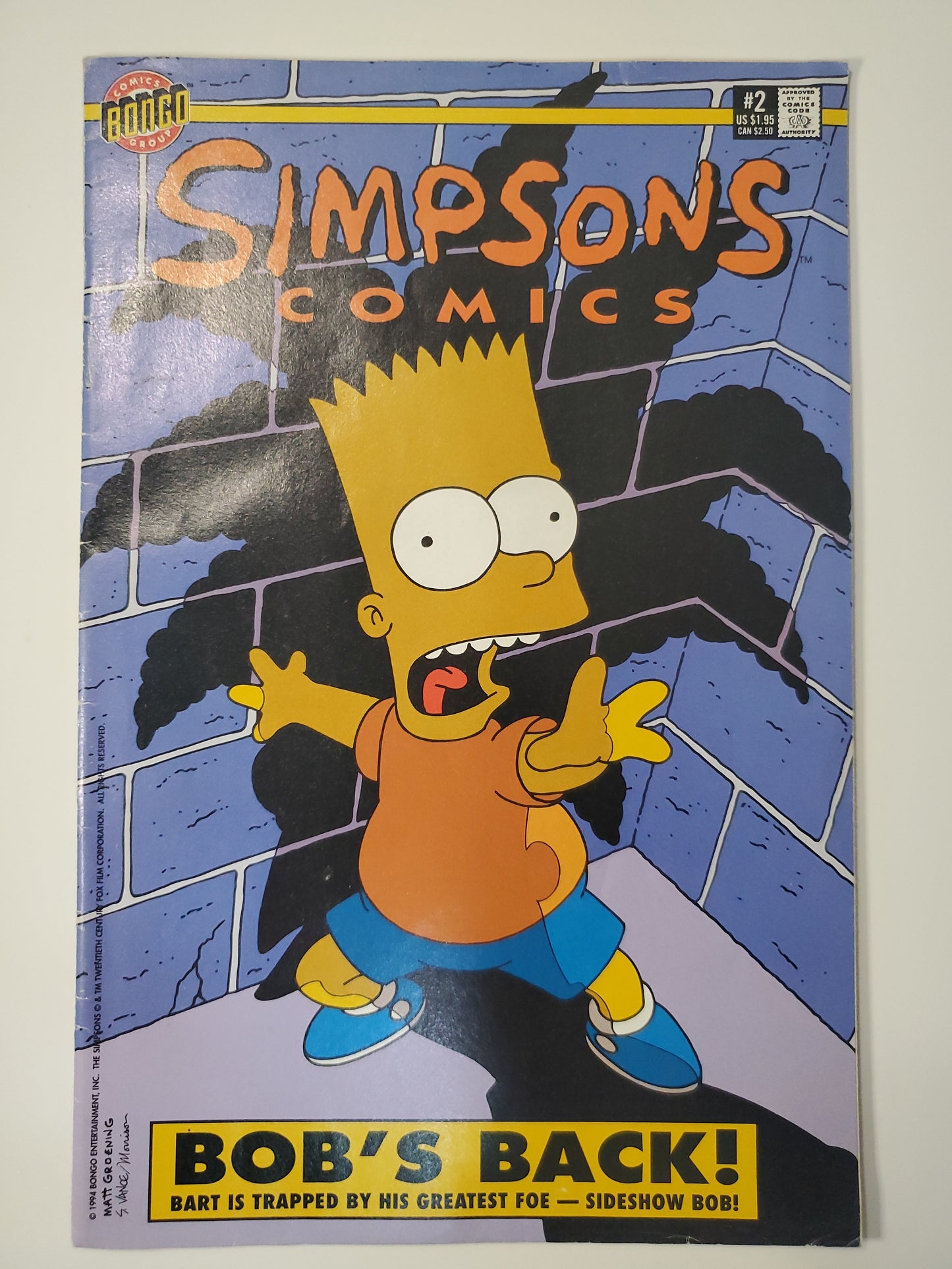 Bongo Simpsons Comics #1 & 2 (1993) Bob's Back Flip Back Patty & Selmas