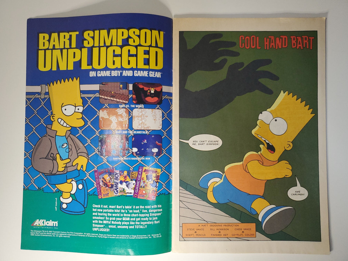 Bongo Simpsons Comics #1 & 2 (1993) Bob's Back Flip Back Patty & Selmas