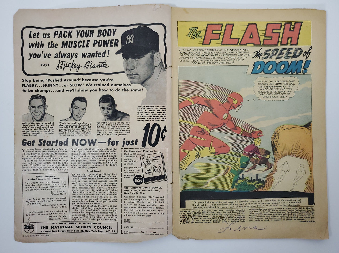 DC Flash Vol 1 #108 (1959) DE Key