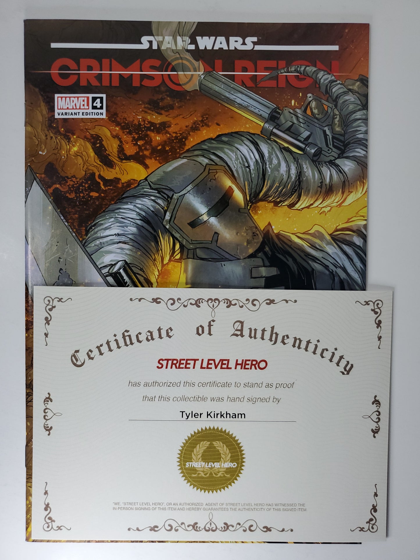 Marvel Star Wars Crimson Reign Vol 1 #4 Kirkham Exclusive Variant Signed