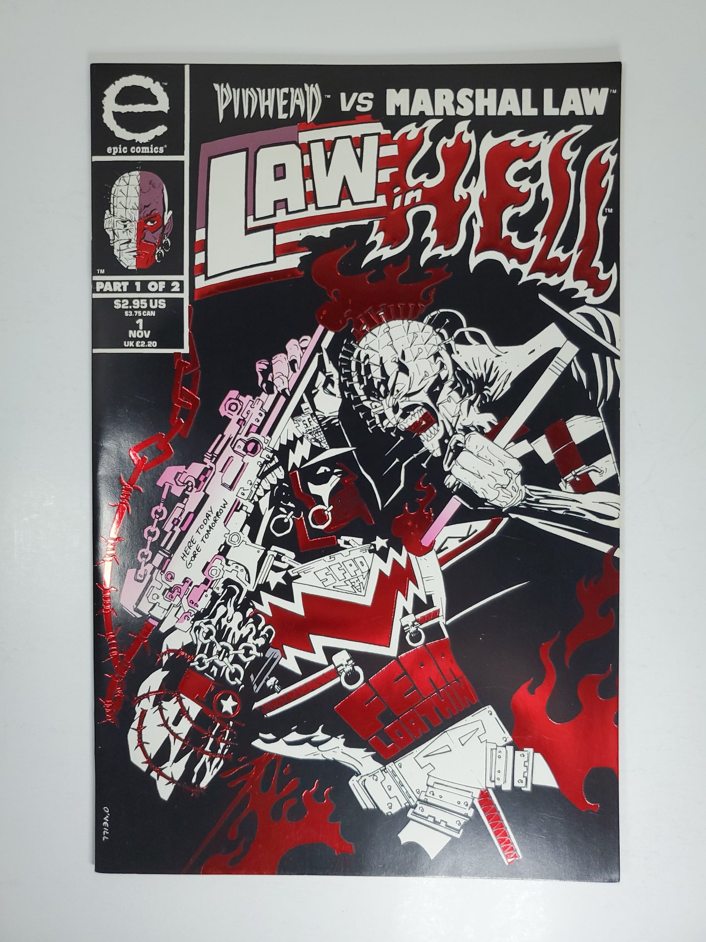 Epic Pinhead vs. Marshal Law #1-2 SET Law in Hell (1993) Red & Silver Foil