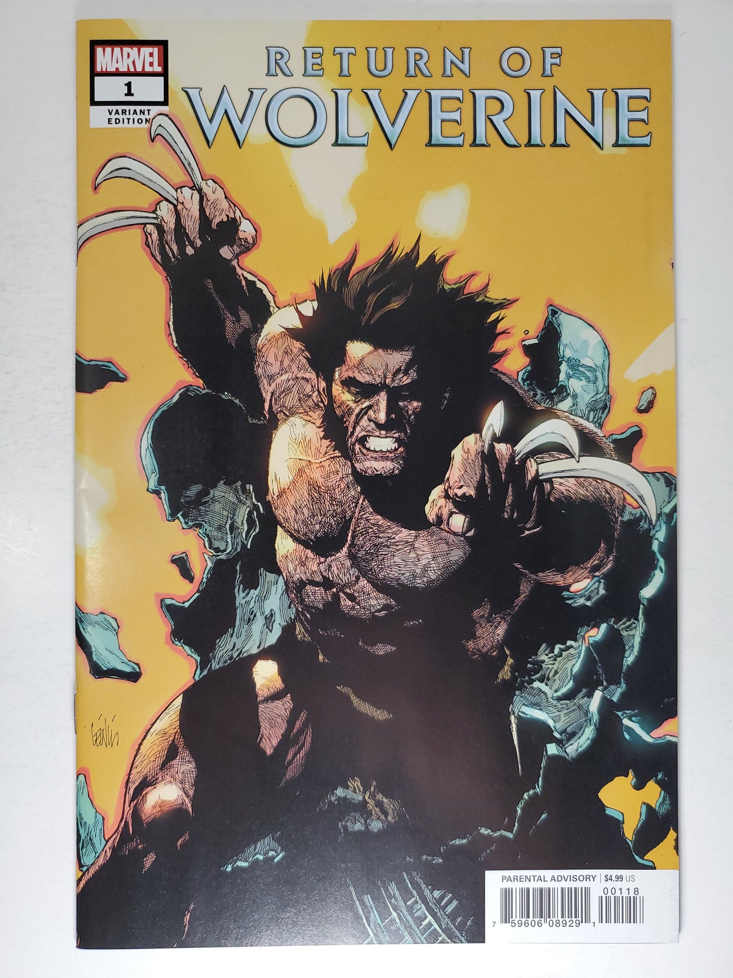 Marvel WOLVERINE #1 (of 5) 2018 Return YU VARIANT COVER L Incentive