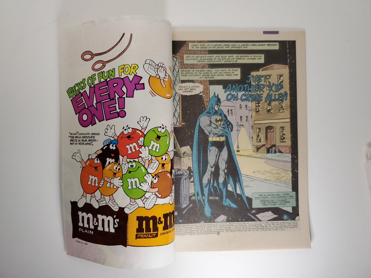 DC Batman Vol 1 #409 (1987) New Adventures DE Key