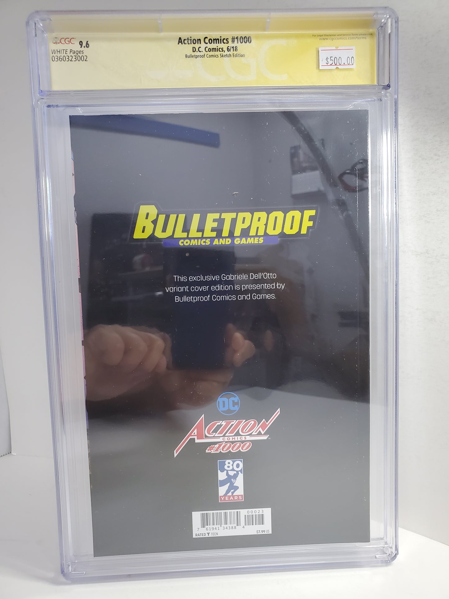 DC Action Comics #1000 Bulletproof Sketch Edition Virgin CGC 9.6 SIGNED SLAB