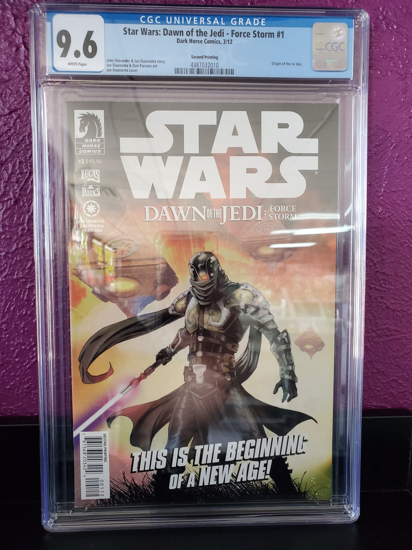DH Star Wars Dawn of the Jedi Force Storm #1 (2nd Print) CGC 9.6 SLAB Key