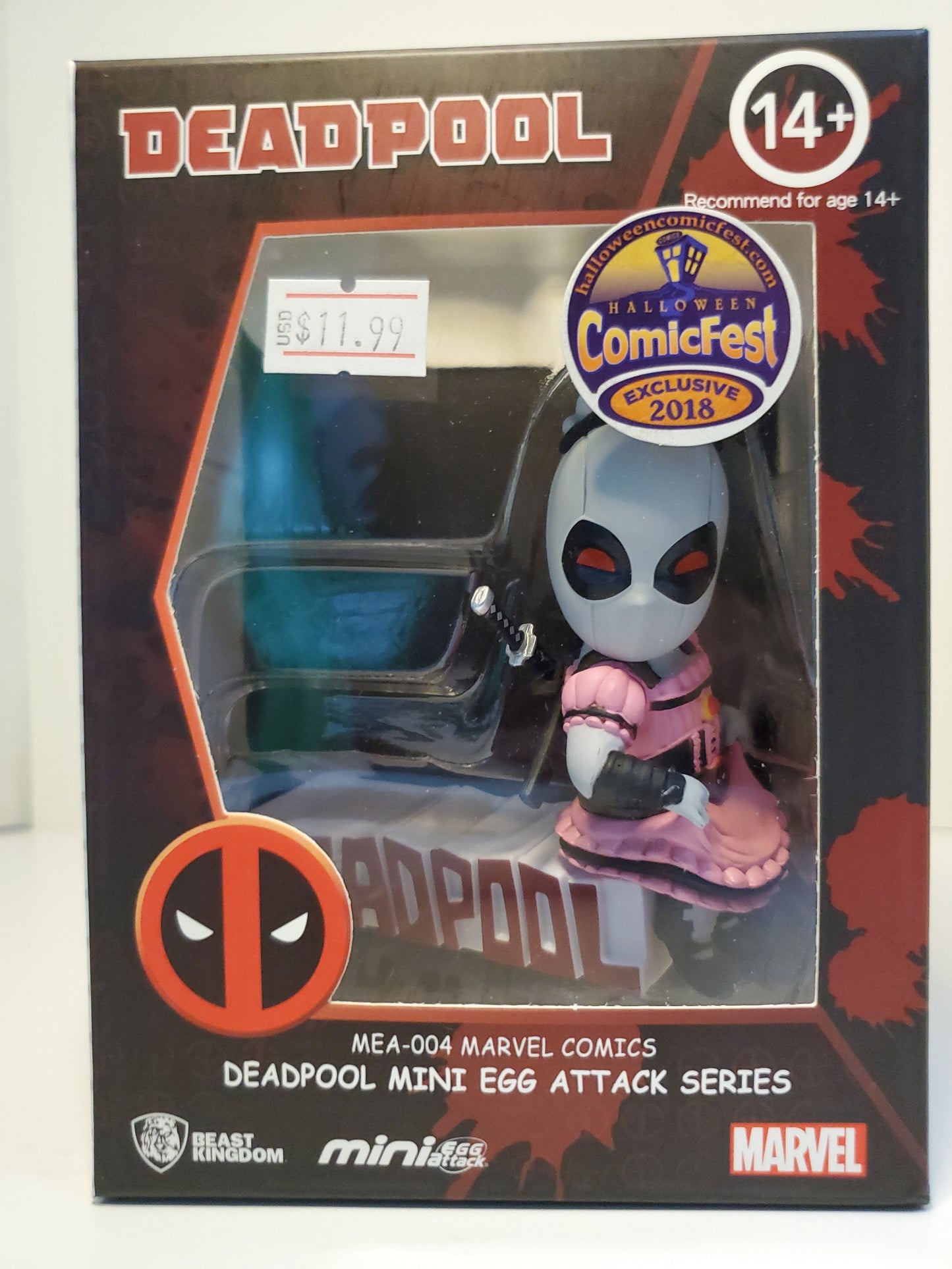 Marvel Comics X-Force Deadpool Servant Mini Egg Attack Vinyl Figure Halloween ComicFest 2018 Exclusive