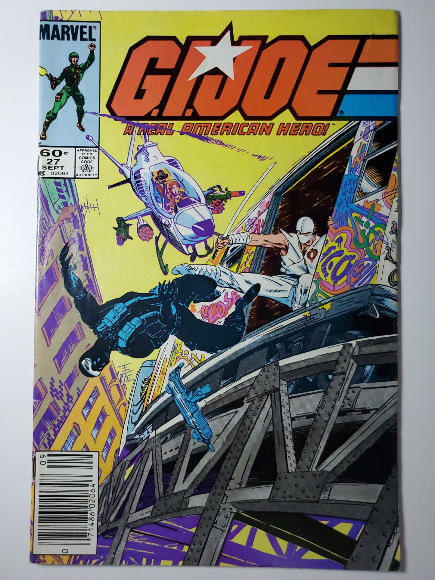 Marvel G.I. Joe 27 Sep 1984 02064 A Real American Hero Key Back