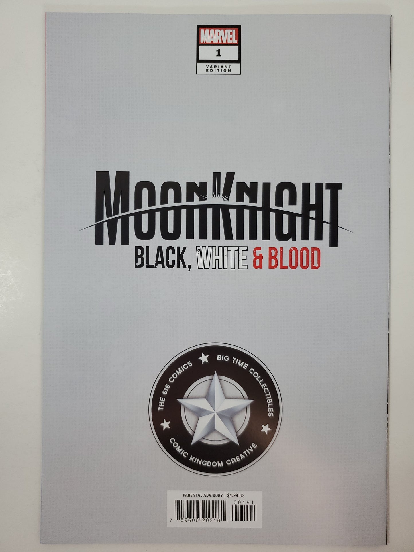 Marvel MoonKnight Black, White & Blood #1 Variant