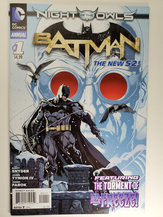 DC Batman Annual Vol 2 #1 (2012) Night of The Owls DE Key