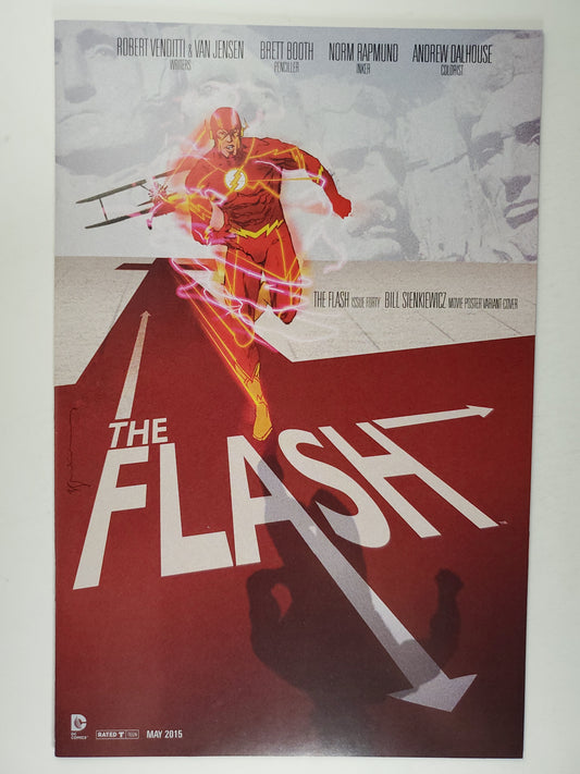 DC Flash Vol 4 #40 Sienkiewicz Movie Poster Variant DE Key
