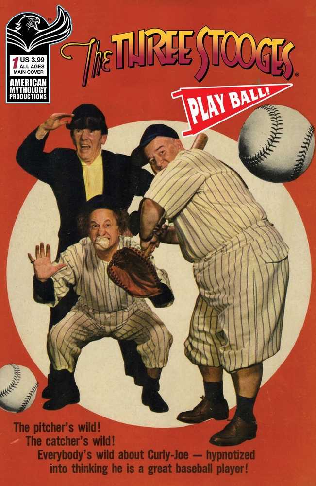 Three Stooges Play Ball Special #1 Cover A Classic Baseball Ph