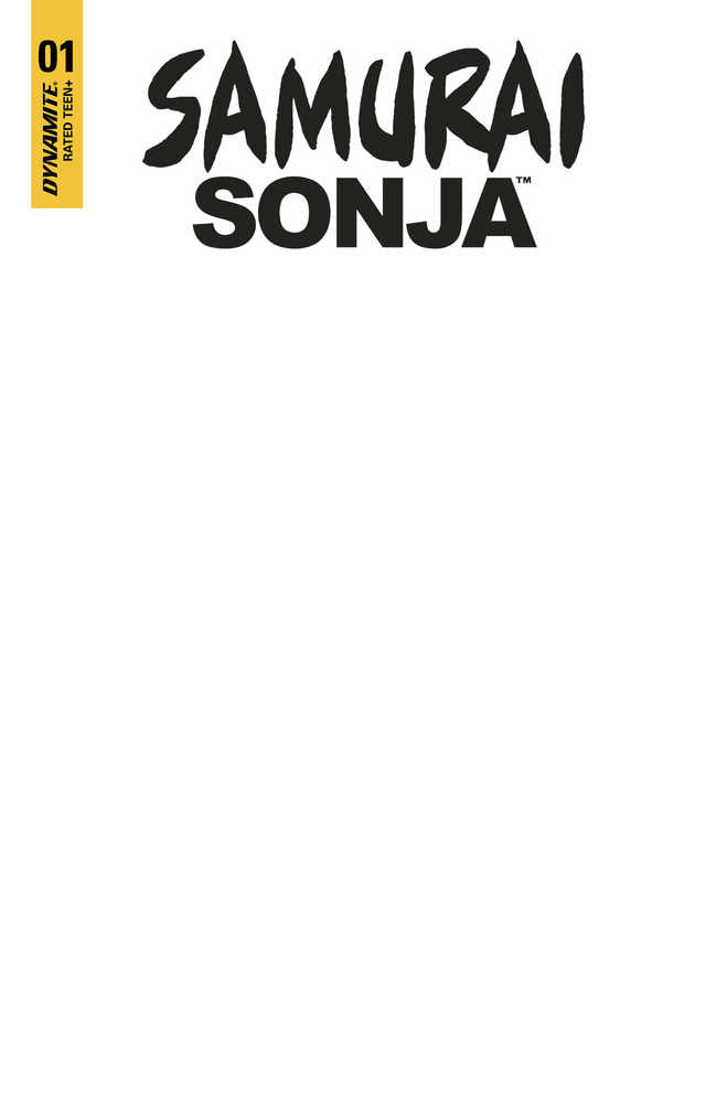Samurai Sonja #1 Cover F Blank Authentix