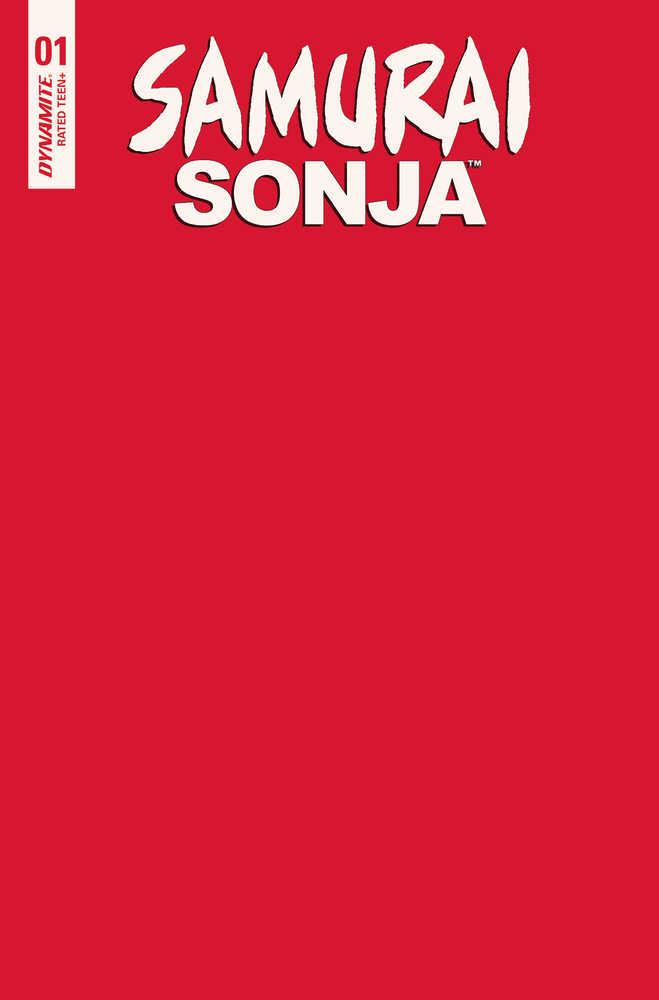 Samurai Sonja #1 Cover Y Foc Red Blank Authentix
