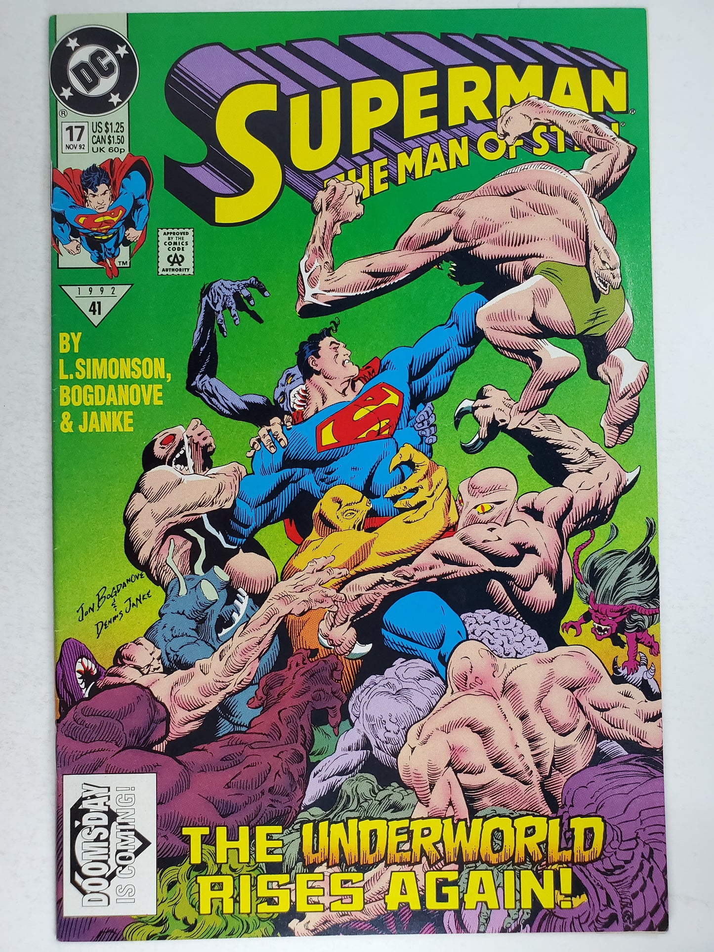 DC Superman Man of Steel Vol 1 #17 DE Key