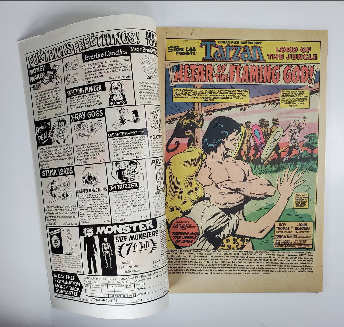 Marvel Tarzan Vol 1 #3 Newsstand