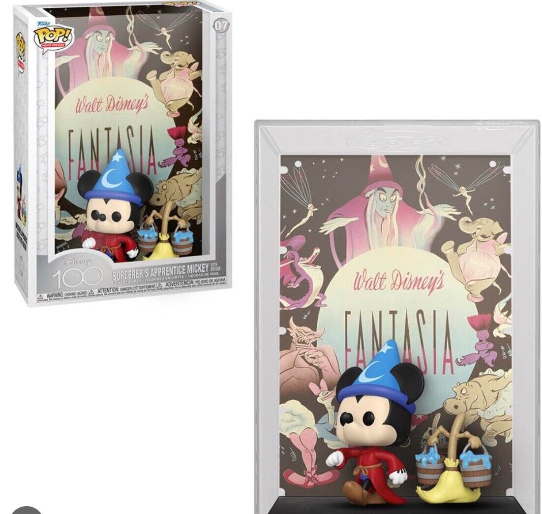 Funko Pop Movie Posters! Disney 100th: Sorcerer’s Apprentice Mickey #07 Fantasia